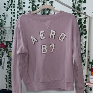 Aeropostale Women's Lavender Crew Neck Sweater